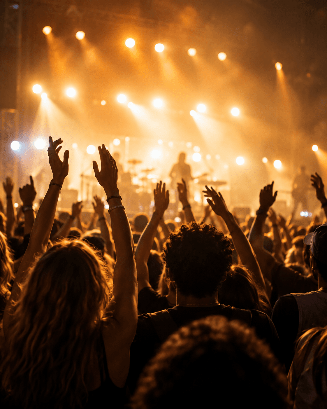 Fans sharing a live concert moment